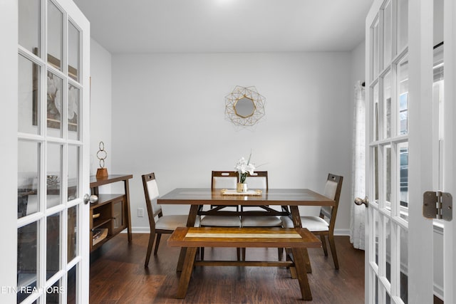 5518 English Holly Way, Knoxville, TN 37914 - dining area featuring baseboards, french doors, and wood finished floors