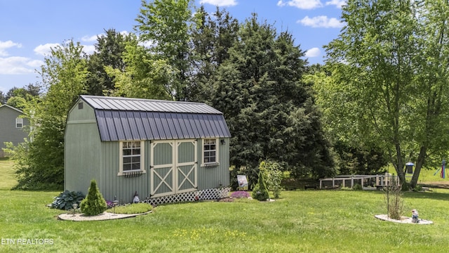 view of shed