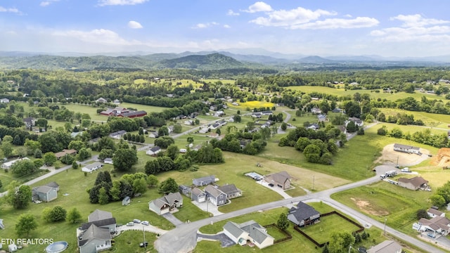 bird's eye view featuring a mountain view