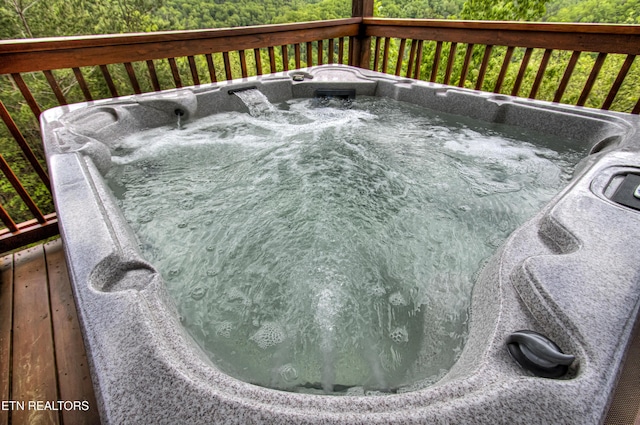 1551 Mountain Dreams Way, Sevierville, TN 37862 - deck featuring an outdoor hot tub