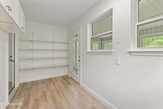 260 Yonside Dr, Sparta, TN 38583 - doorway with baseboards and light wood-type flooring