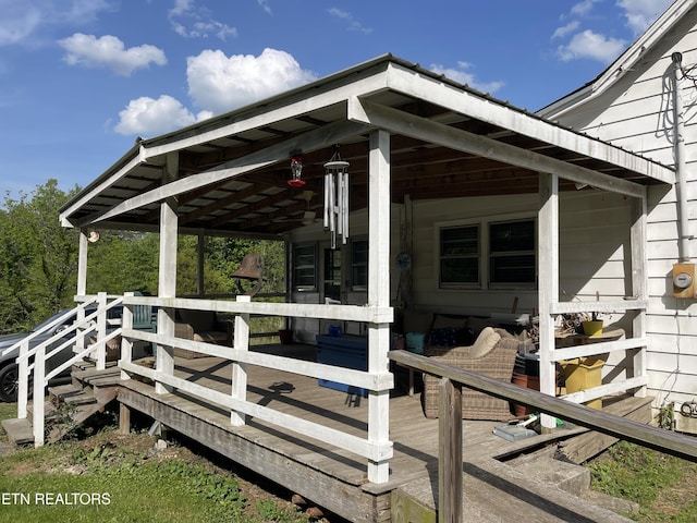 123 Sexton Ln, Clinton, TN 37716 - view of wooden terrace
