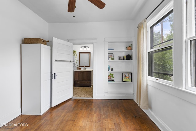 1321 N 4th Ave, Knoxville, TN 37917 - interior space featuring a sink, baseboards, dark wood-style flooring, and a healthy amount of sunlight