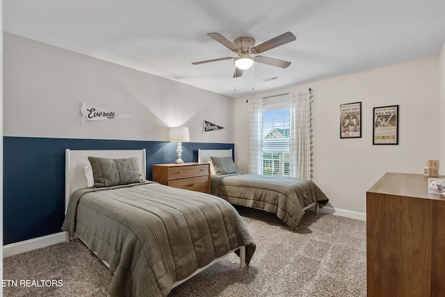 1724 Golden Nugget Ln, Knoxville, TN 37932 - bedroom featuring carpet flooring, baseboards, and ceiling fan