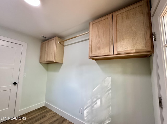 210 Spruce St, Athens, TN 37303 - laundry area with baseboards and wood finished floors