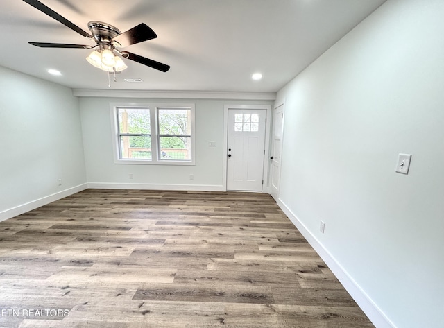 210 Spruce St, Athens, TN 37303 - interior space with recessed lighting, ceiling fan, visible vents, and baseboards