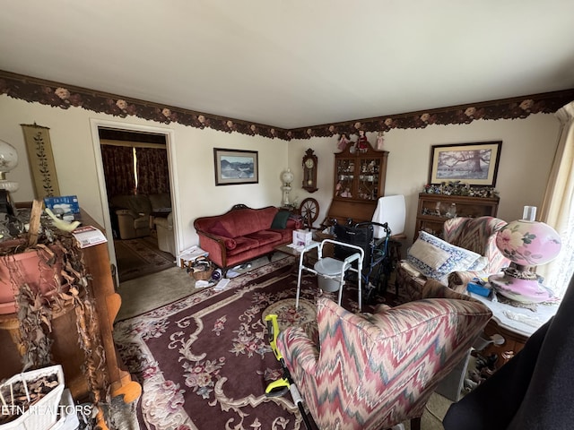 view of carpeted living room
