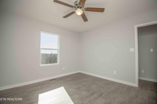 3328 Wimpole Ave, Knoxville, TN 37914 - empty room featuring a ceiling fan, baseboards, and wood finished floors