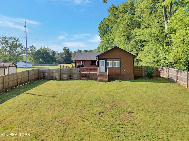 380 Buster Blvd, Lenoir City, TN 37772 - view of yard with a fenced backyard and a deck