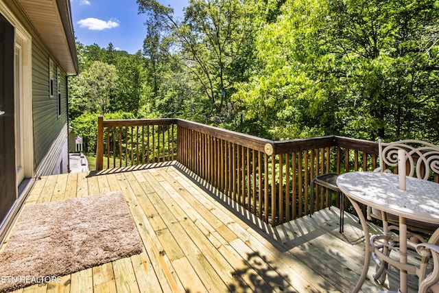 view of wooden terrace