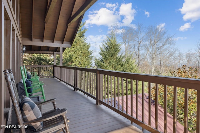 view of wooden deck