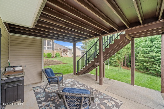 4322 Wellesley Dr, Ooltewah, TN 37363 - view of patio featuring stairway