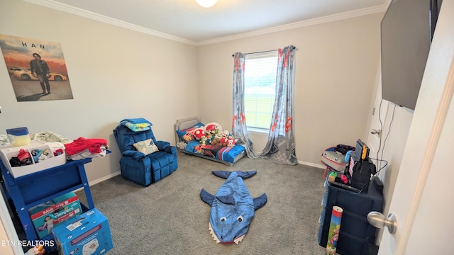 210 Schertz Ln, Rutledge, TN 37861 - playroom featuring crown molding, baseboards, and carpet flooring