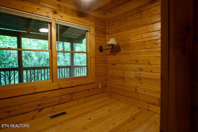 308 Black Mash Hollow Rd, Townsend, TN 37882 - spare room featuring wood walls