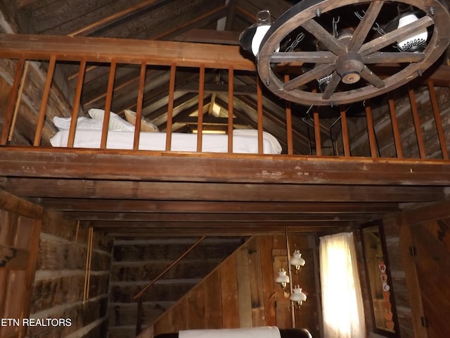 misc room featuring vaulted ceiling