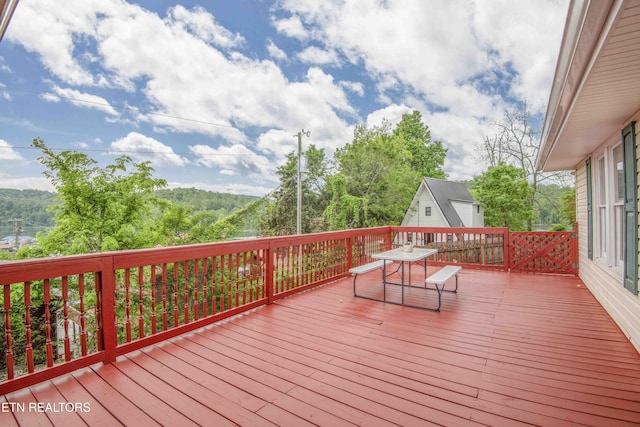 view of wooden terrace