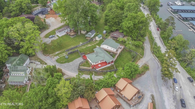 drone / aerial view with a residential view