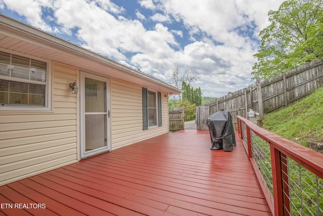 wooden deck with fence