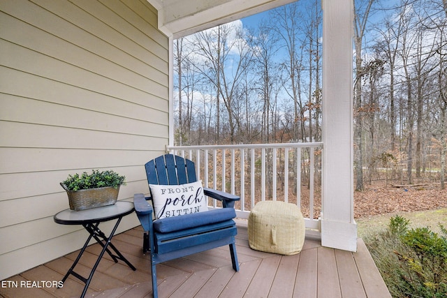 view of wooden deck