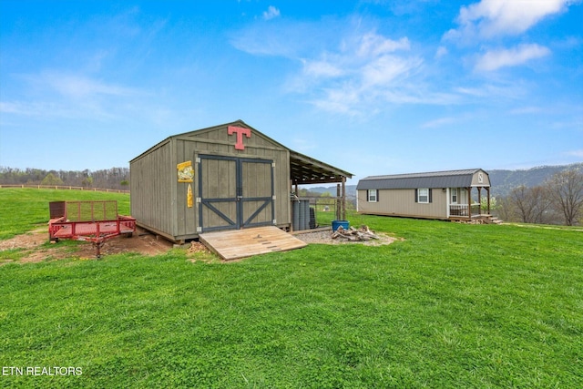 view of shed