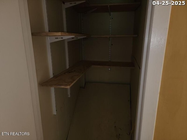 view of storage area