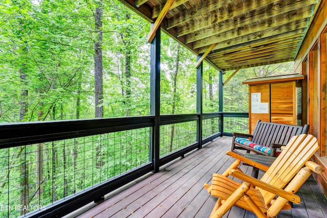 view of sunroom