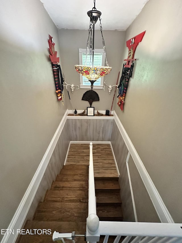 view of stairway