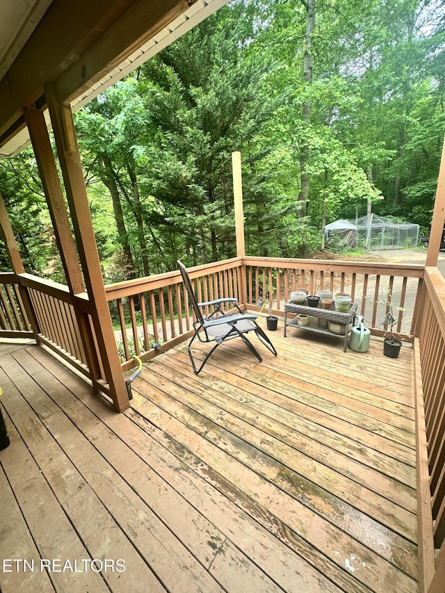 view of wooden deck