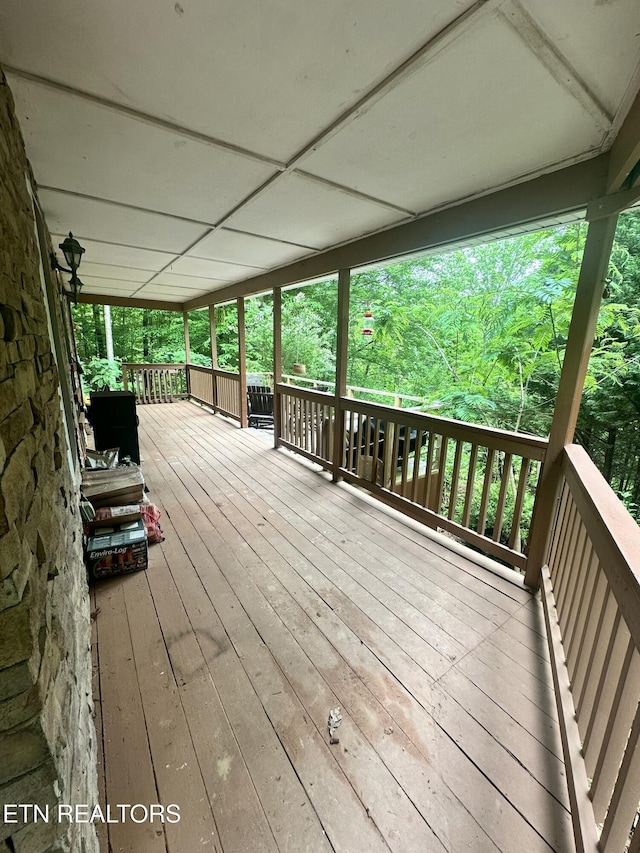 view of wooden terrace