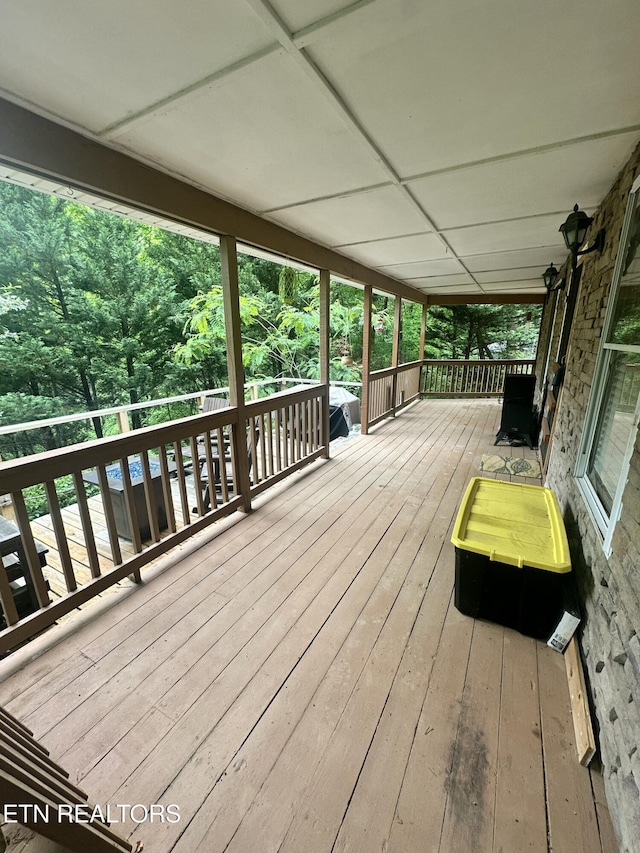 view of wooden deck