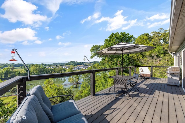 view of wooden terrace