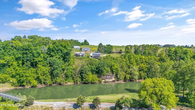 drone / aerial view of a nearby body of water