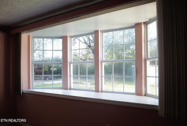 room details featuring a textured ceiling