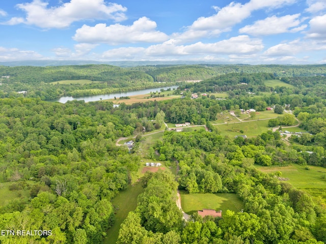 243 Bunch Ln, Clinton, TN 37716 - bird's eye view of a heavily wooded area and a nearby body of water