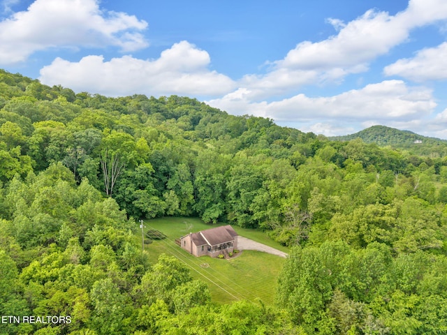 243 Bunch Ln, Clinton, TN 37716 - aerial view of property and surrounding area with a forest