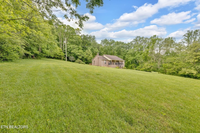 243 Bunch Ln, Clinton, TN 37716 - view of grassy yard with a wooded view