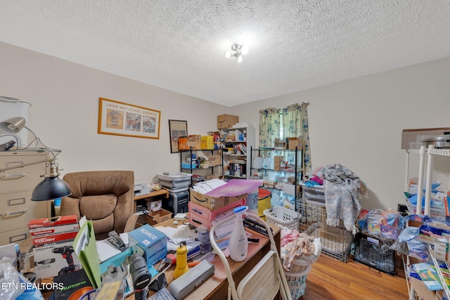 243 Bunch Ln, Clinton, TN 37716 - office featuring wood finished floors and a textured ceiling