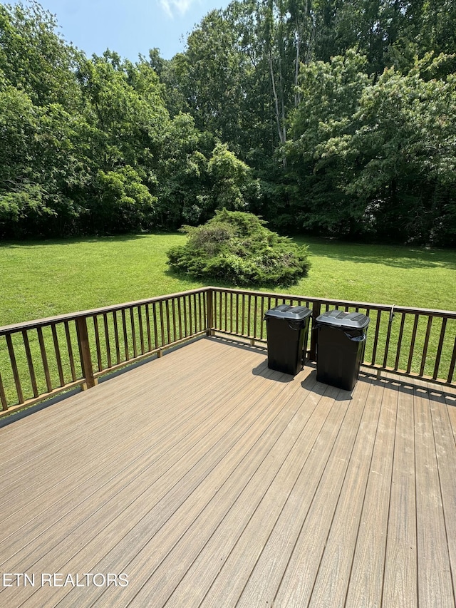 243 Bunch Ln, Clinton, TN 37716 - wooden terrace with a yard