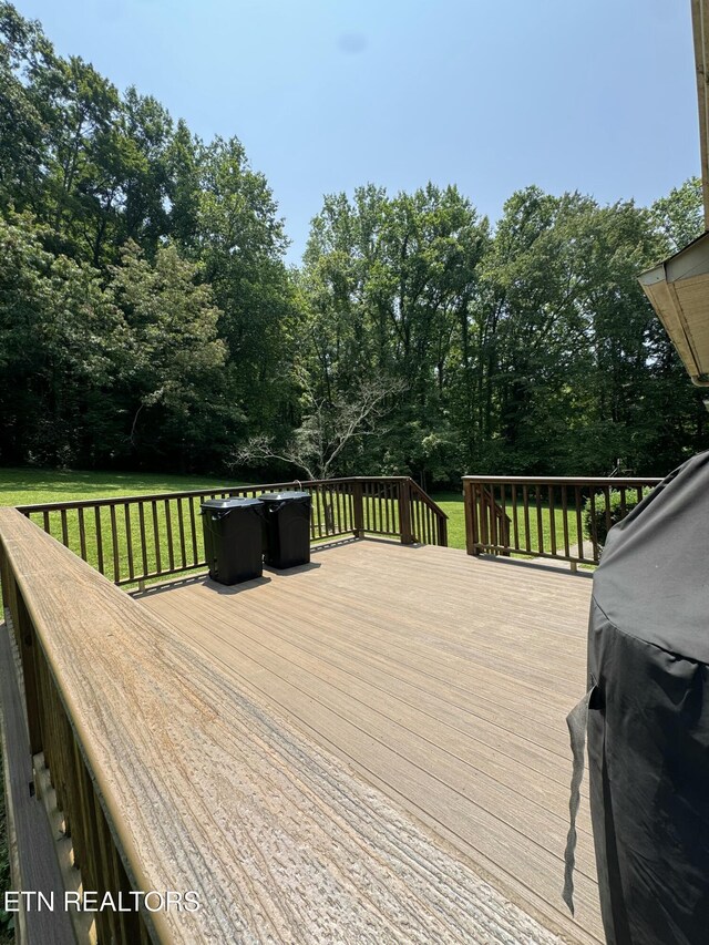 243 Bunch Ln, Clinton, TN 37716 - deck with a yard and a grill