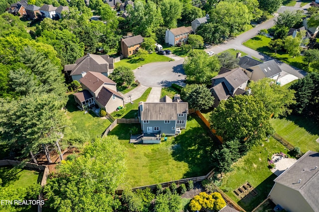 drone / aerial view featuring a residential view
