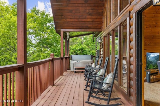 view of wooden terrace