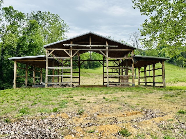 view of horse barn