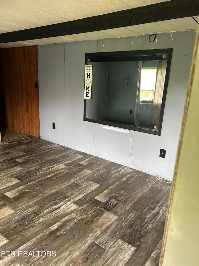 464 Brushy Valley Rd, Clinton, TN 37716 - spare room with wood walls and wood finished floors