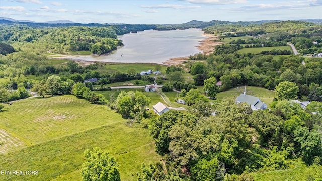 2738 Indian Creek Rd, Dandridge, TN 37725 - aerial view with a water view and a rural view