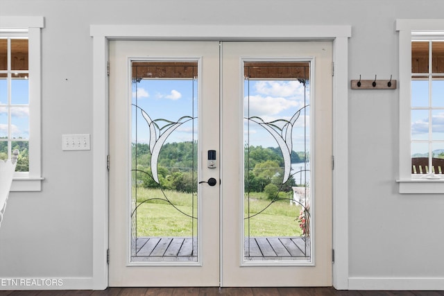 2738 Indian Creek Rd, Dandridge, TN 37725 - doorway to outside with baseboards and french doors
