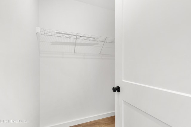 spacious closet featuring wood finished floors