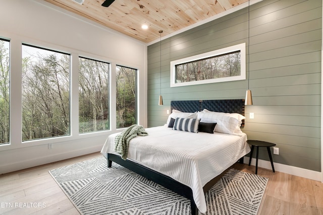 - Chinquapin Drive, Sevierville, TN 37876 - bedroom featuring recessed lighting, wood walls, wooden ceiling, and multiple windows