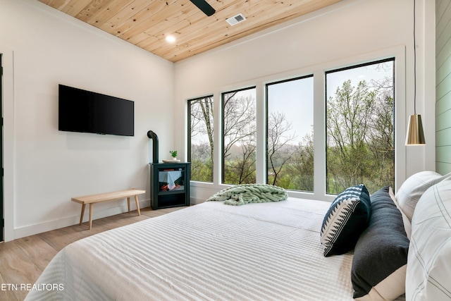 - Chinquapin Drive, Sevierville, TN 37876 - bedroom with recessed lighting, baseboards, wooden ceiling, wood finished floors, and visible vents