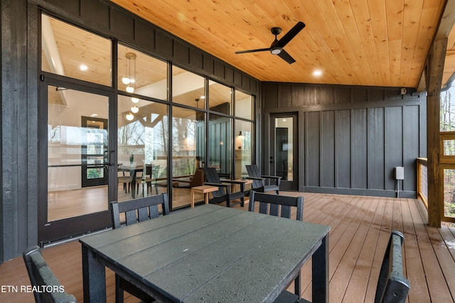 - Chinquapin Drive, Sevierville, TN 37876 - exterior space with outdoor dining area and ceiling fan