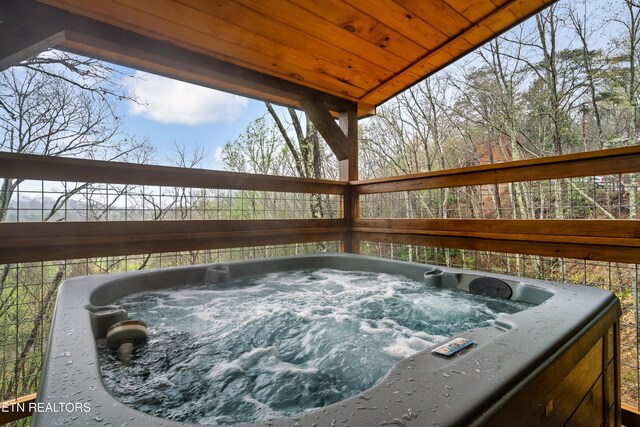 - Chinquapin Drive, Sevierville, TN 37876 - deck with a hot tub